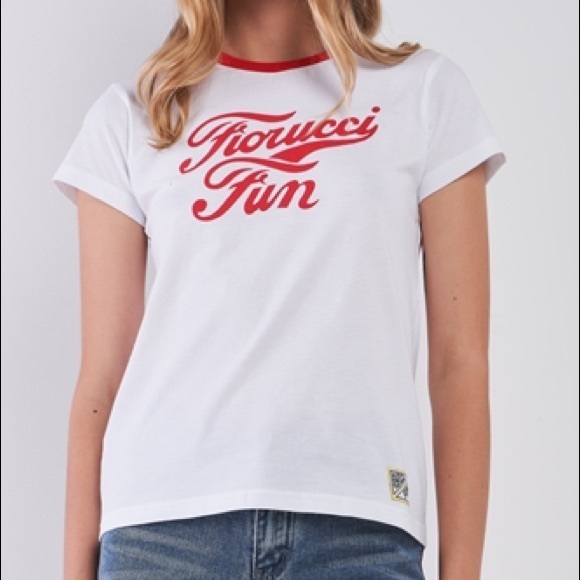 Fiorucci Tops - Authentic Fiorucci Fun Graphic Tee White/Red